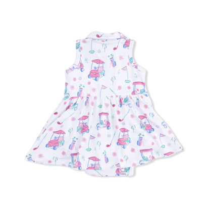 Angel Dear Golf Carts & Flowers Polo Tennis Dress
