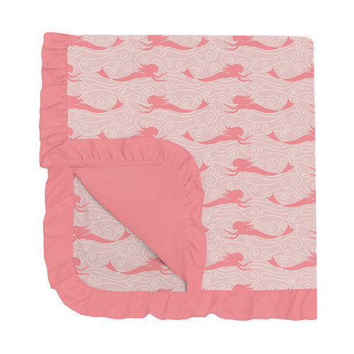 Kickee Baby Rose Mermaid Stroller Blanket
