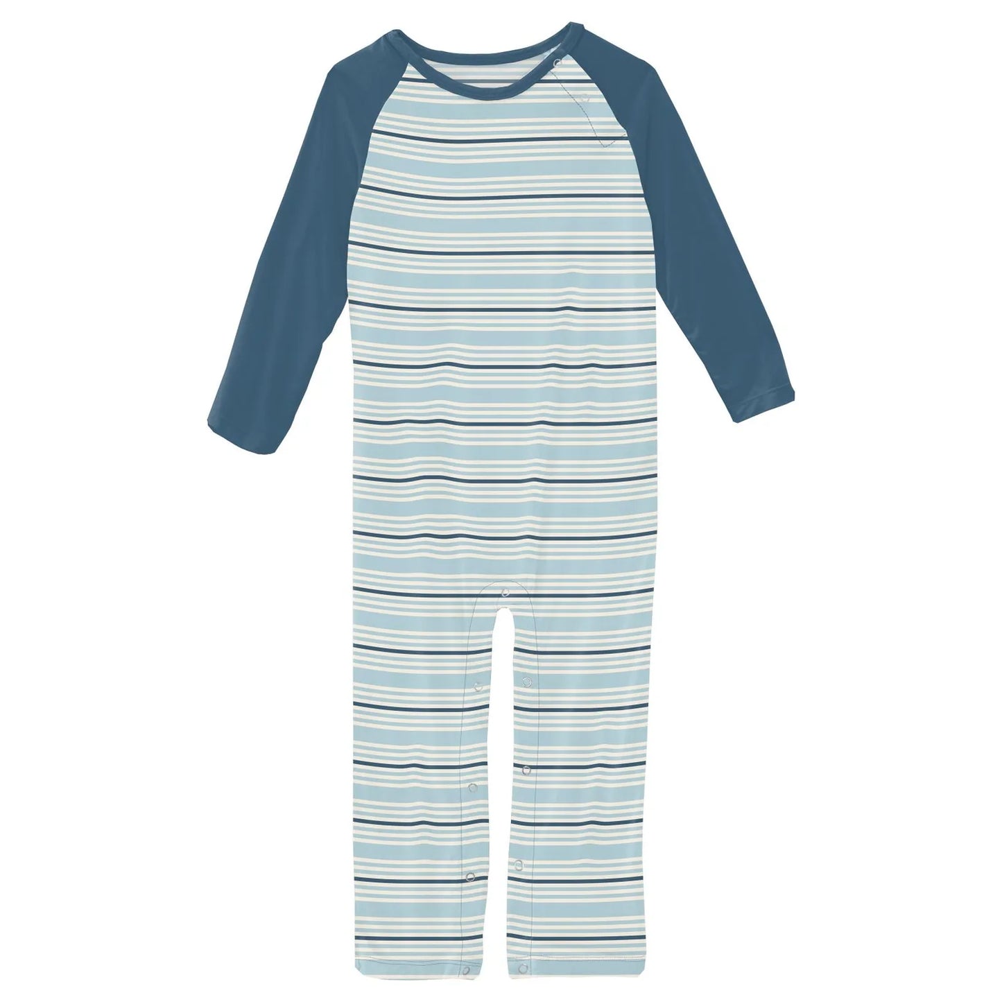 Kickee Jetsam Stripe Raglan Romper
