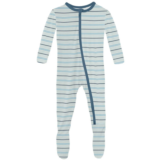 Kickee Jetsam Stripe Footie