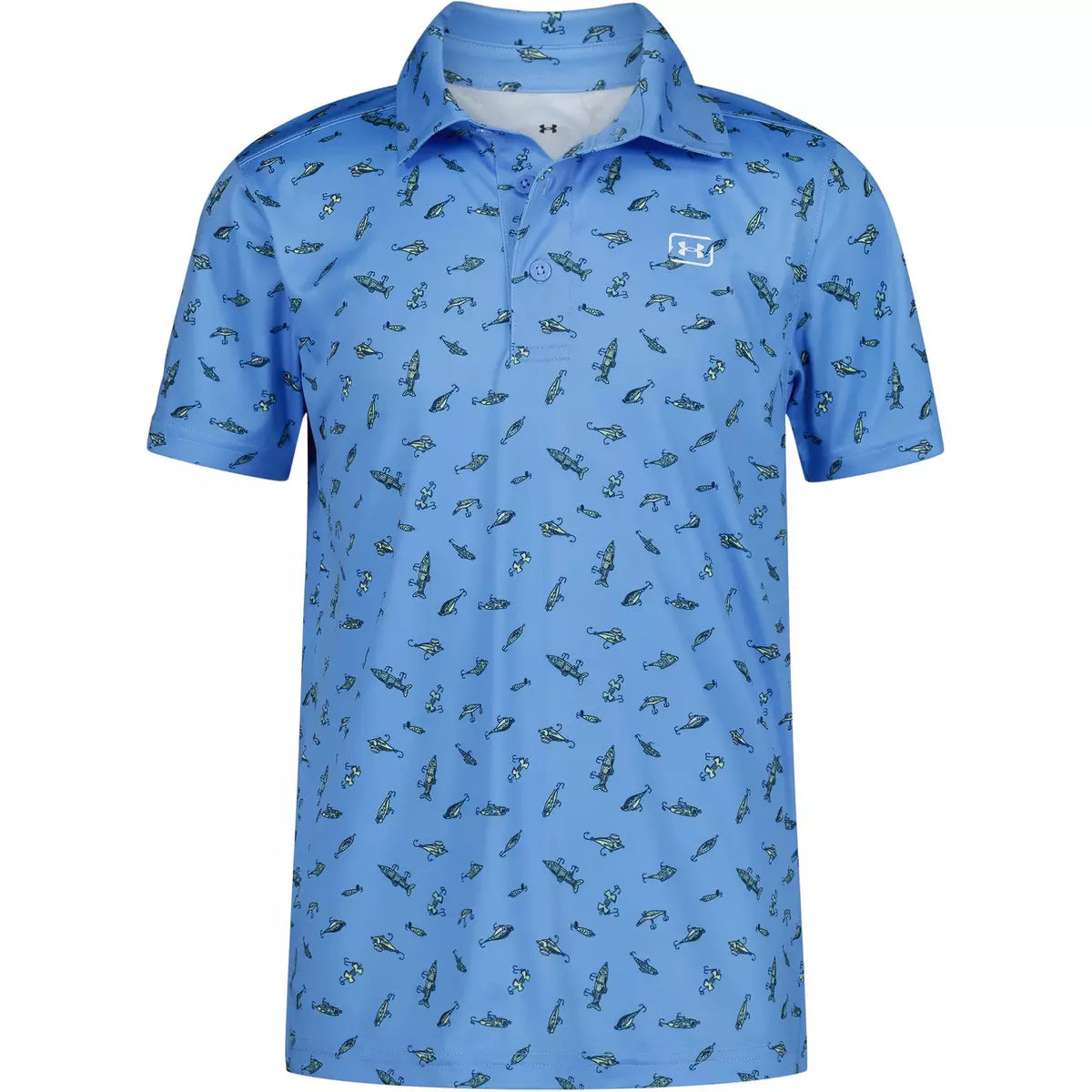 Under Armour Horizon Blue Fishing Lures Polo