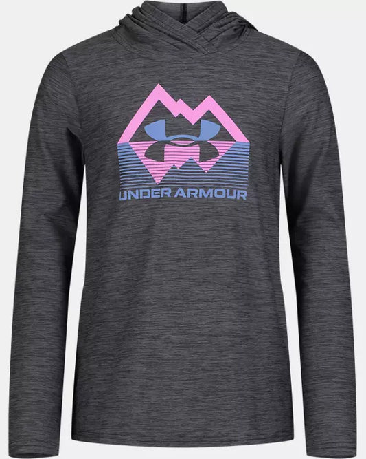 Under Armour Pitch Gray with Pink Mountain Lightweight Hoodie