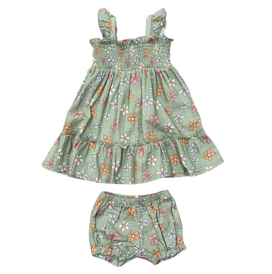 Baby Sprouts Sketched Daisy Flutter Dress Set