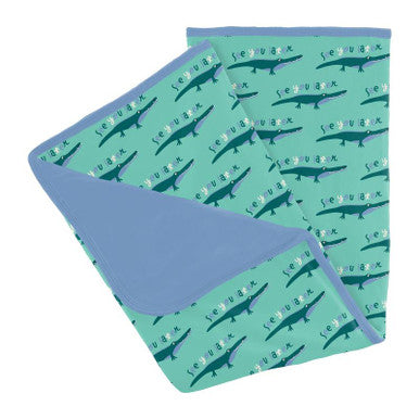 Kickee Glass Later Alligator Stroller Blanket