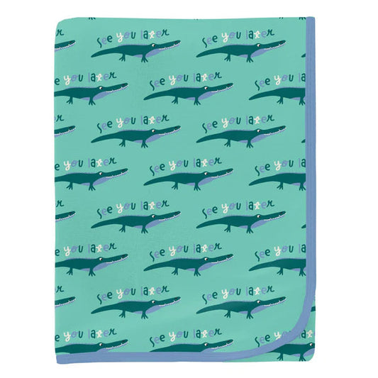 Kickee Glass Later Alligator Swaddle