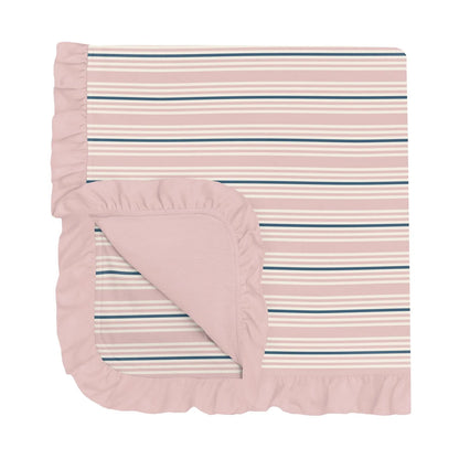 Kickee Flotsam Stripe Stroller Blanket