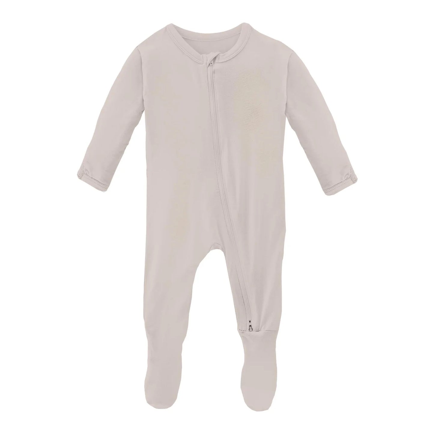 Kickee Latte Footie With 2 Way Zipper
