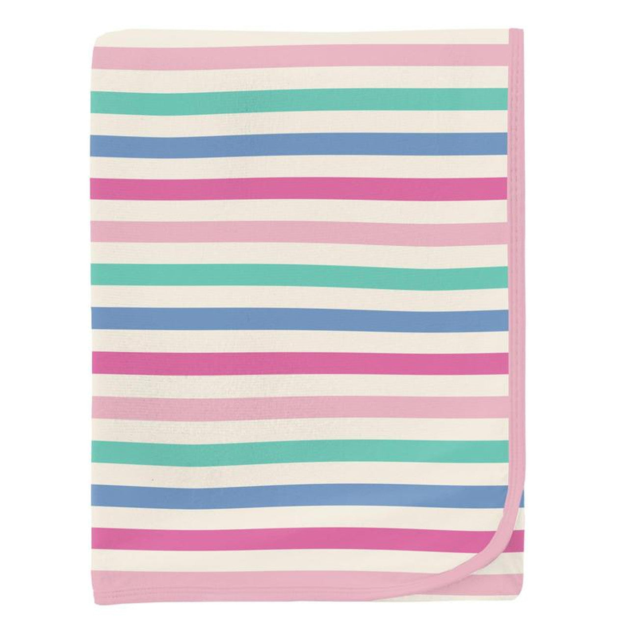 Kickee Skip To My Lou Stripe Swaddling Blanket