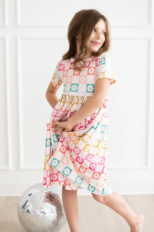 M&R Checkmate S/S Pocket Twirl Dress