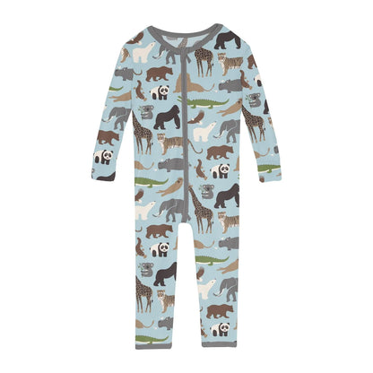 Kickee Spring Sky Zoo Convertible Sleeper