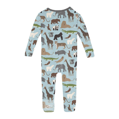 Kickee Spring Sky Zoo Convertible Sleeper