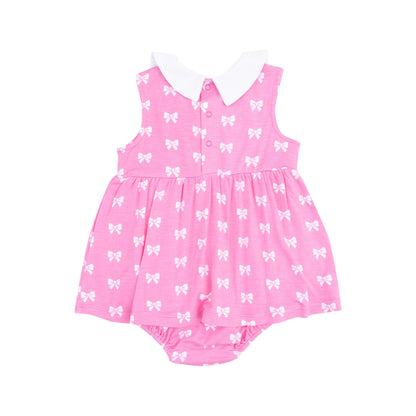 Angel Dear Pink Bows Collar Bubble with Skirt