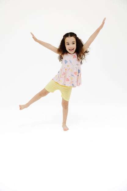 Angel Dear Softball Peplum Tank Top & Biker Shorts