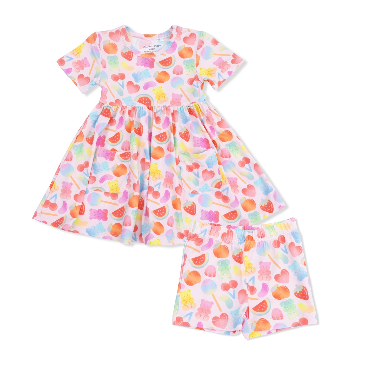 Angel Dear Gummy Bears Twirly Dress with Cartwheel Shorts