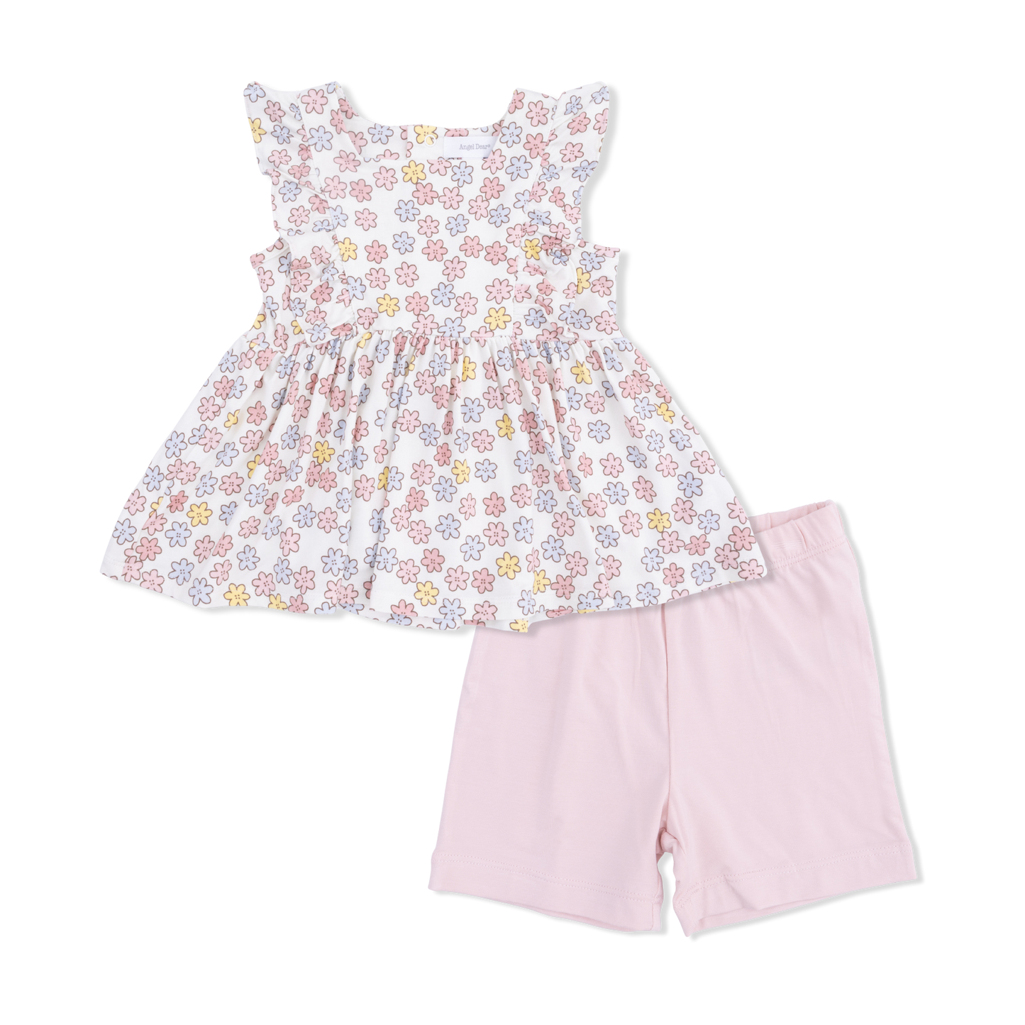 Angel Dear Sarah Floral Ruffle Tank & Biker Shorts