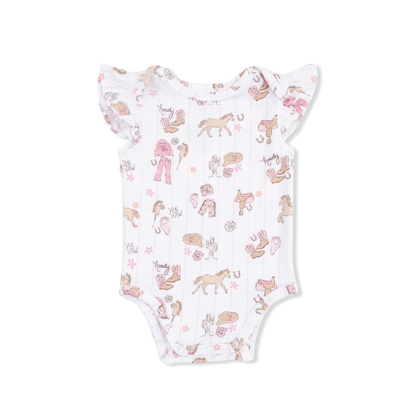 Angel Dear Cowgirl Nursery Ruffle Sleeve Bodysuit