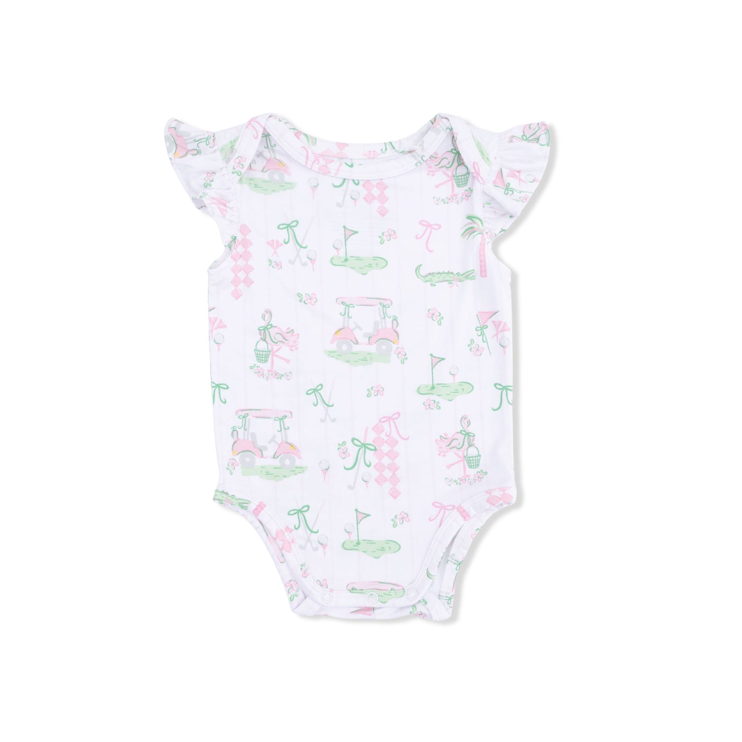 Angel Dear Pretty Golf Ruffle Sleeve Bodysuit