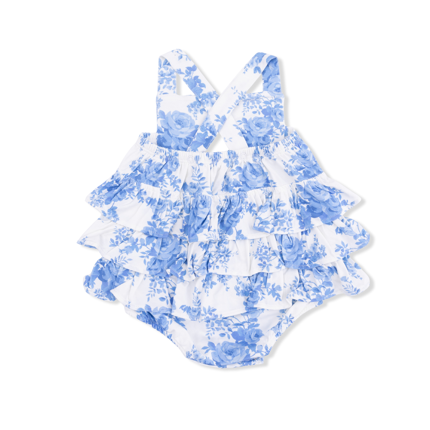 Angel Dear Dream Cottage Floral Ruffle Sunsuit