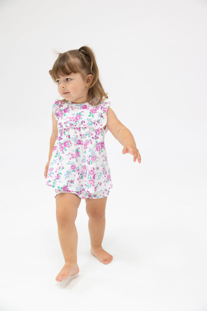 Angel Dear Cute Little Roses Ruffle Top & Bloomer Set