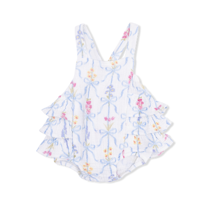 Angel Dear Ribbon Bouquets Ruffle Sunsuit