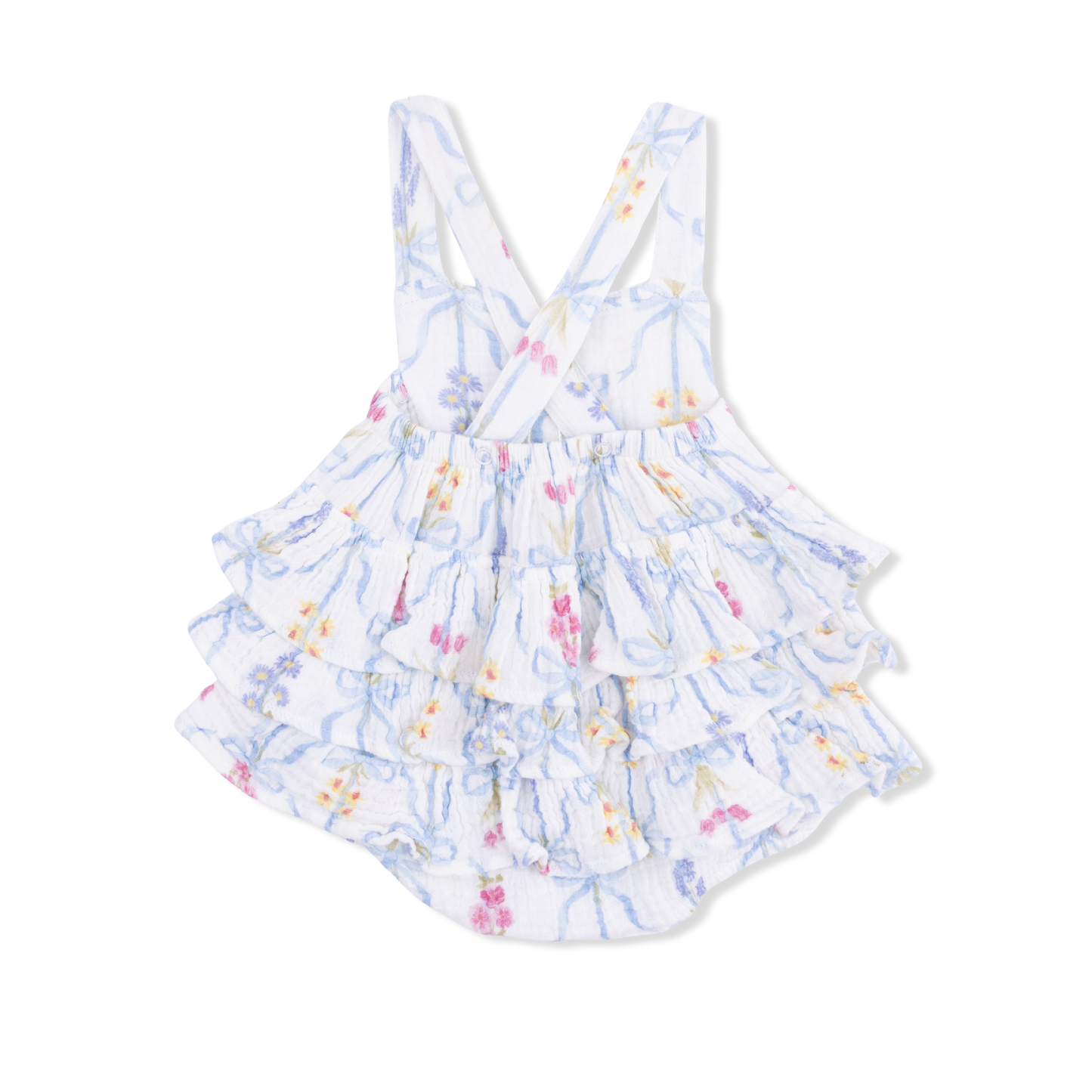 Angel Dear Ribbon Bouquets Ruffle Sunsuit