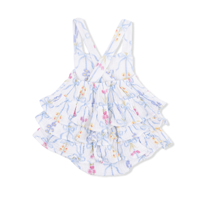 Angel Dear Ribbon Bouquets Ruffle Sunsuit