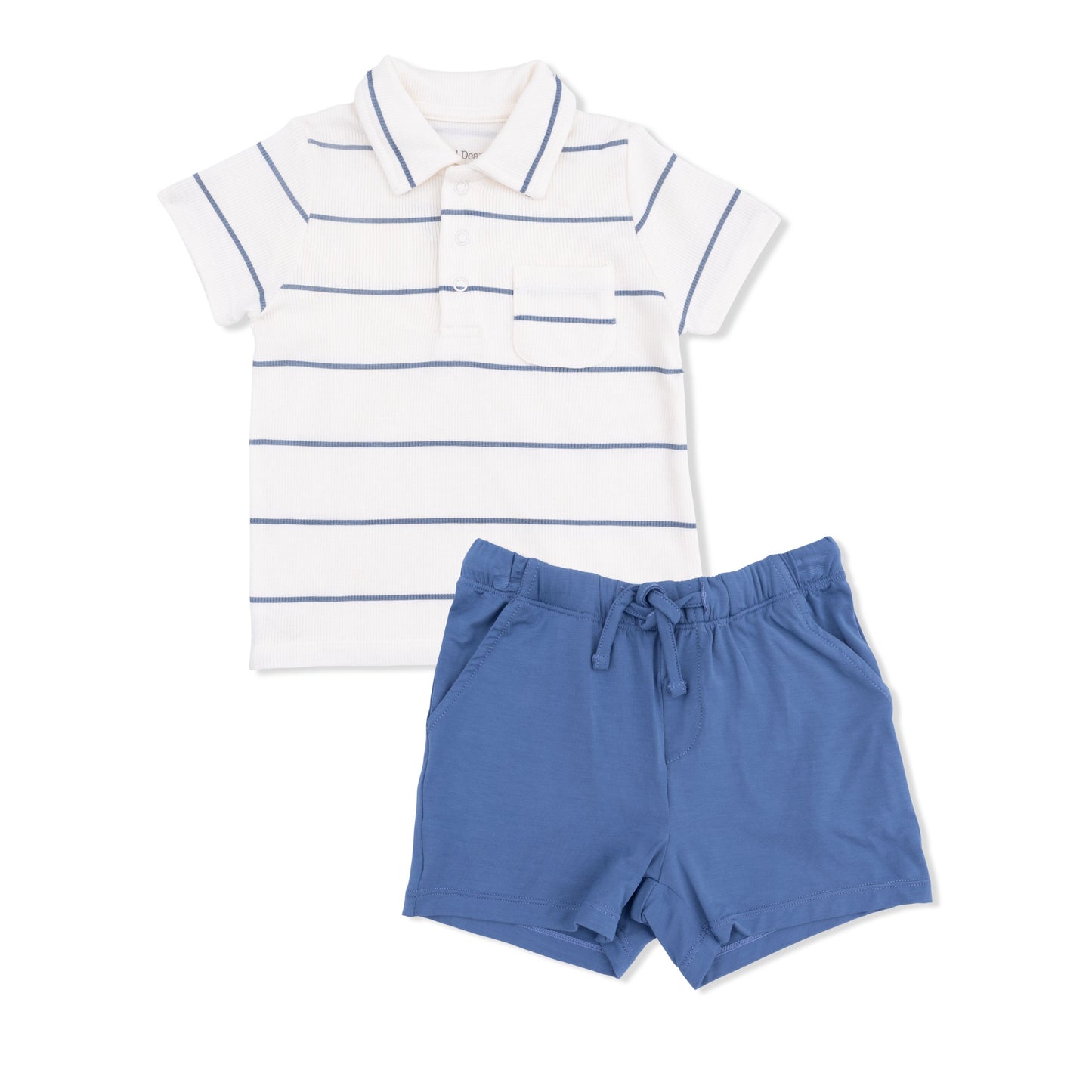 Angel Dear Vintage Stripe Polo with Casual Short
