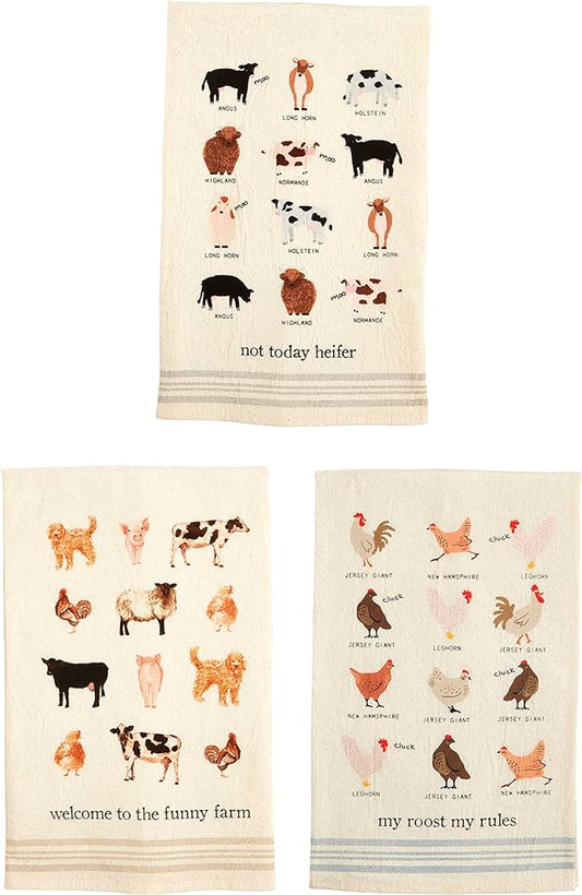 Mudpie Farm Animal Towel