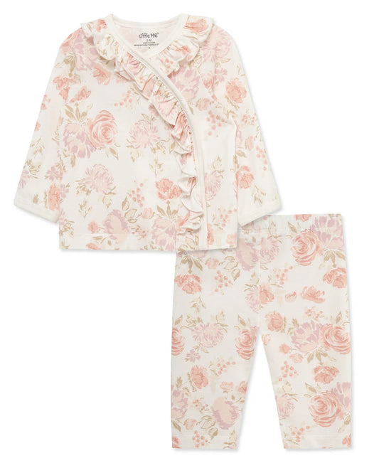 Little Me Fabulous Pink Floral Pant Set