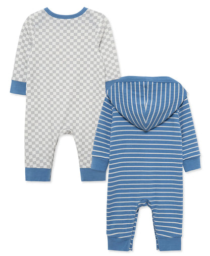 Little Me Grand Prix 2 Pack Coveralls