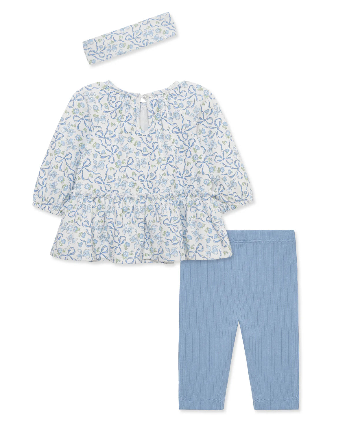 Little Me Blue Bow Tunic & Legging Set