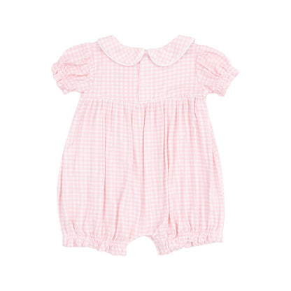 Angel Dear Mini Gingham Pink Classic Puff Sleeve Baby Doll Bubble