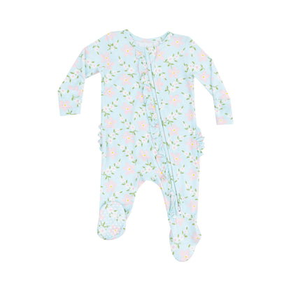 Angel Dear Vintage Daisy 2 Way Ruffle Zipper Footie