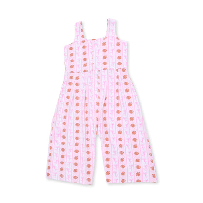 Angel Dear Football Bow Stripe Wide Leg Jumpsuit