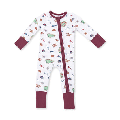 Angel Dear Vintage Football Convertible Romper