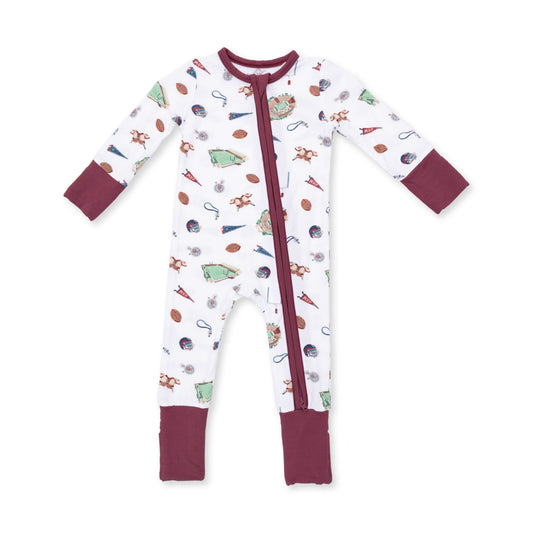 Angel Dear Vintage Football Convertible Romper