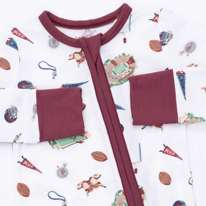 Angel Dear Vintage Football Convertible Romper