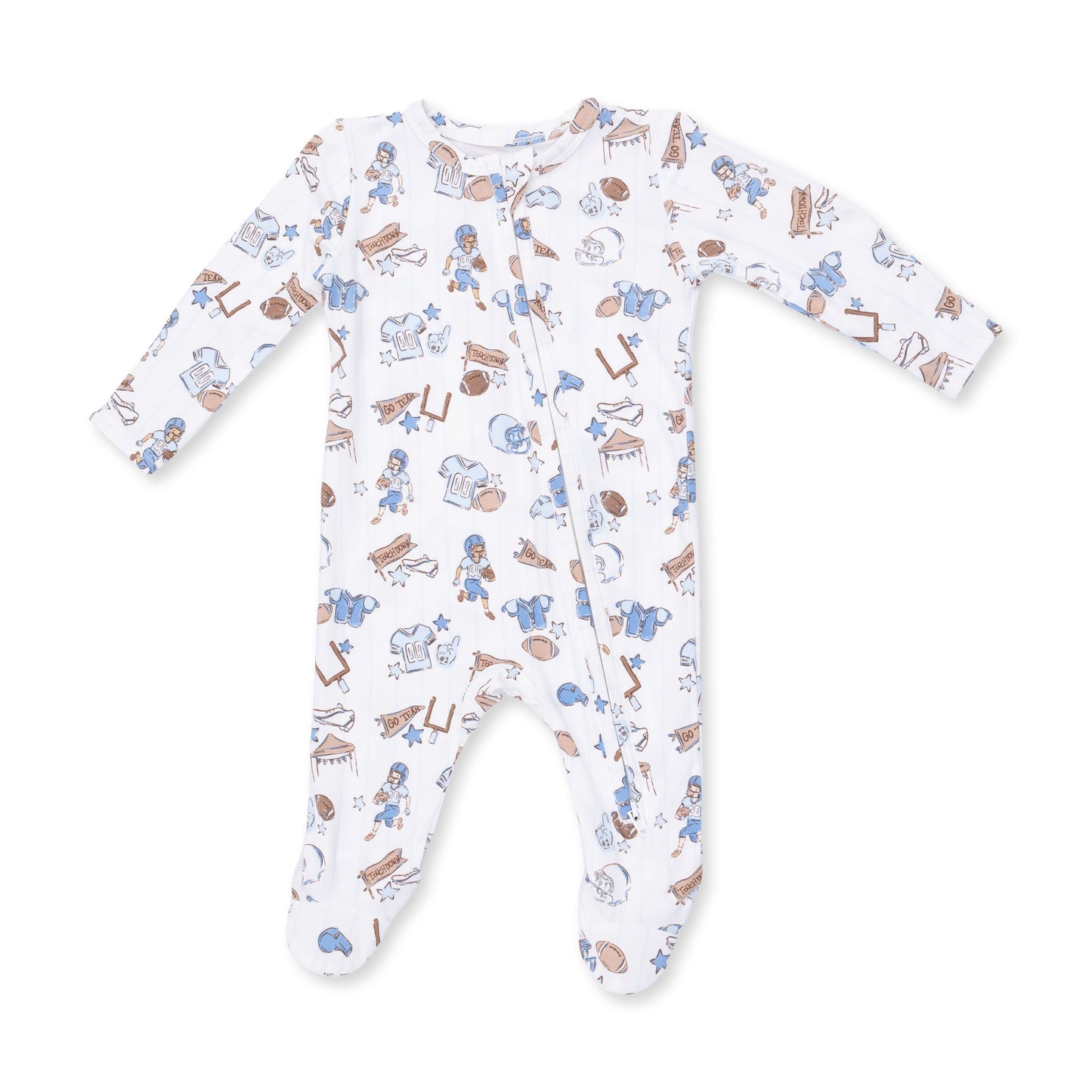 Angel Dear Football Nursery 2 Way Zipper Footie