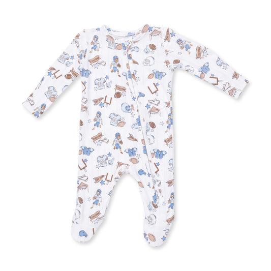 Angel Dear Football Nursery 2 Way Zipper Footie