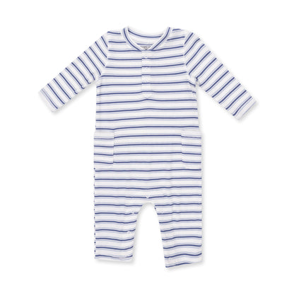 Angel Dear Vintage Blue Stripe Uni Romper
