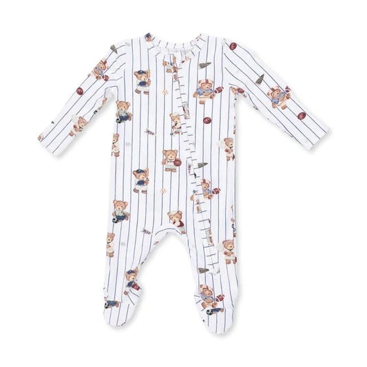 Angel Dear Mixed Sports Bears 2 Way Zipper Footie