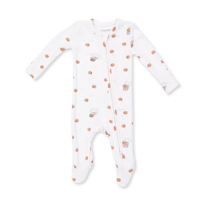 Angel Dear Mini Basketballs Ribbed 2 Way Zipper Footie
