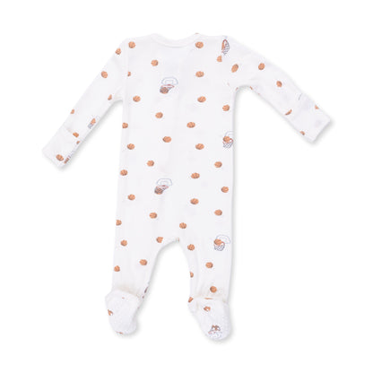 Angel Dear Mini Basketballs Ribbed 2 Way Zipper Footie