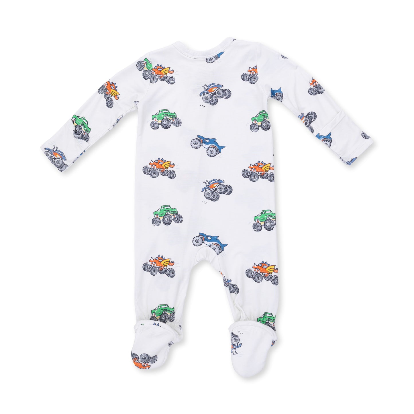 Angel Dear Monster Trucks 2 Way Zipper Footie