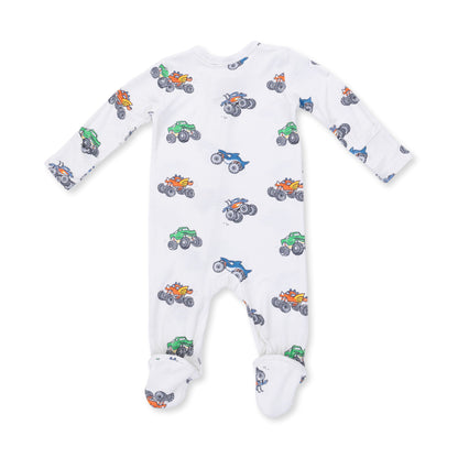 Angel Dear Monster Trucks 2 Way Zipper Footie
