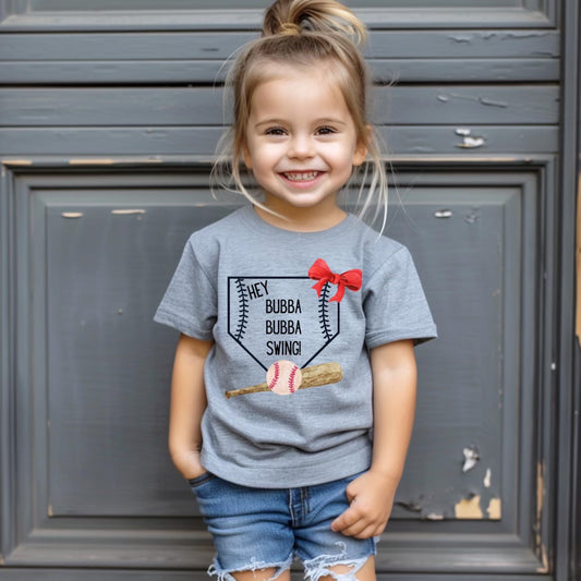 Hey Sibling Swing Baseball/Softball Tee