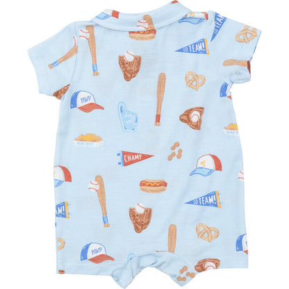 Angel Dear Blue Baseball Polo Shortie