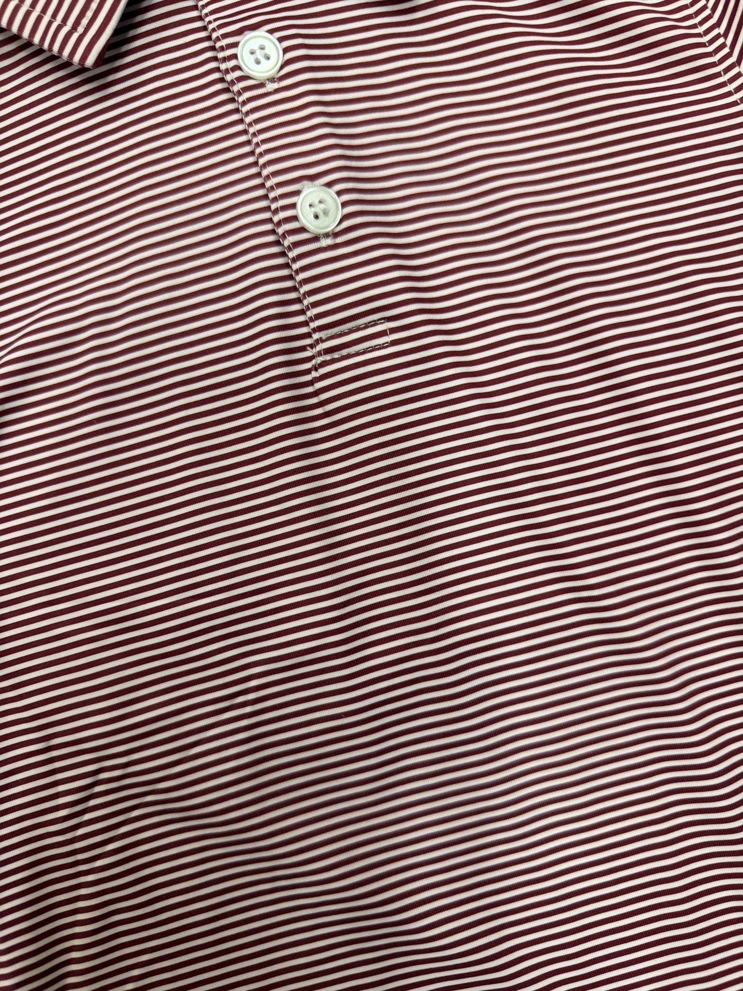 Meripex Micro Maroon/White Stripe Polo