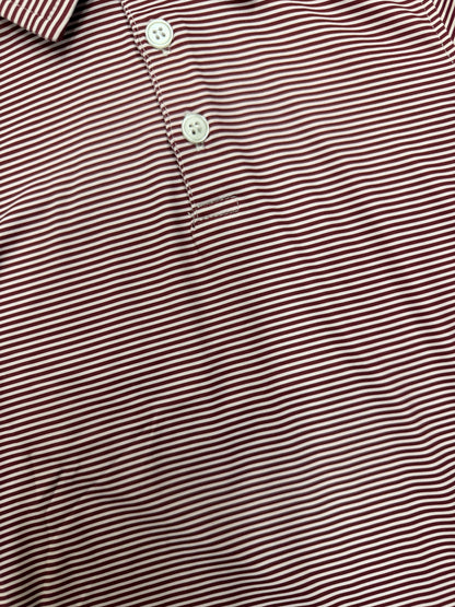 Meripex Micro Maroon/White Stripe Polo