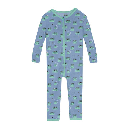 Kickee Dream Blue Bespeckled Frogs Convertible Sleeper